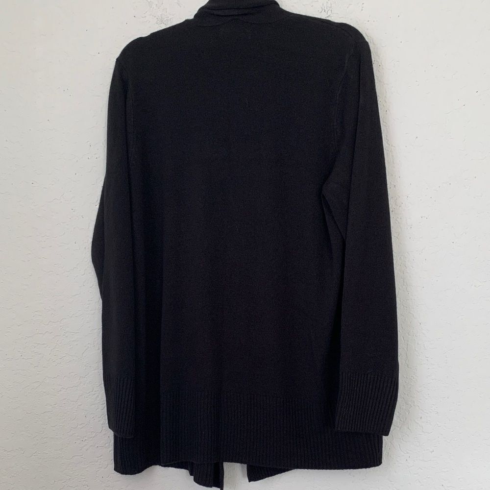 Croft & Barrow Women's Black Knit Open Front Cardigan Sweater Size XL - Picture 5 of 8